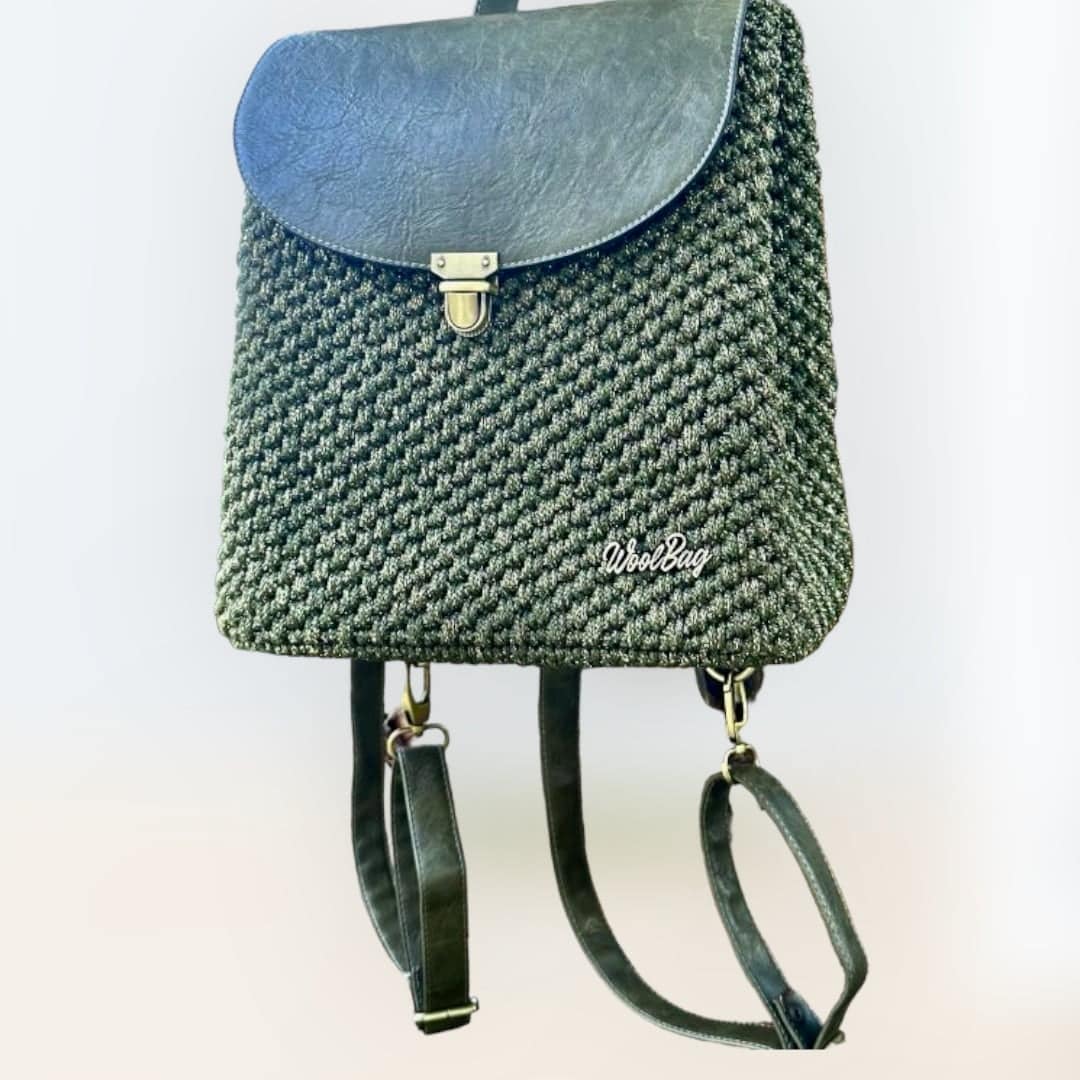 Τσάντα Πλάτης Julieta, Χακί-Μεταλιζέ Χρώμα