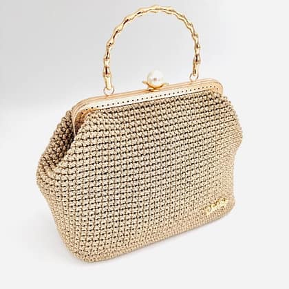 Handbag Perla Vintage - Χρυσό Μεταλιζέ Νήμα