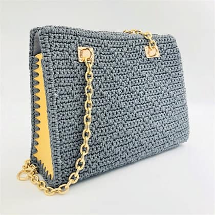 All Day Bag Rozalia, Γκρι Με Κίτρινο