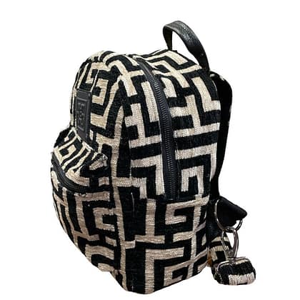 Midneto Theros Backpack Labyrinth, Μαύρο-Μπεζ Χρώμα
