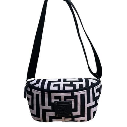 Midneto MD 003 Beige Black Labyrinth Bag