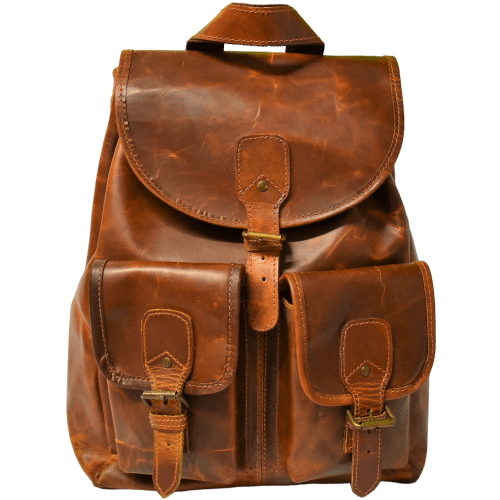 Δερμάτινο Σακίδιο Πλάτης Victor, Vintage Καφέ Χρώμα