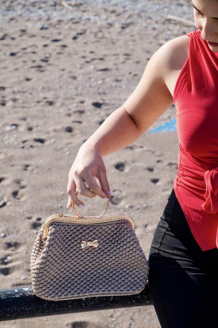 Handbag Alkistis Vintage, Χρώμα Μπεζ Summer - Image 14