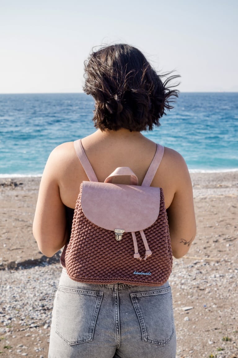 Τσάντα Πλάτης Julieta, Χρώμα Σάπιο Μήλο