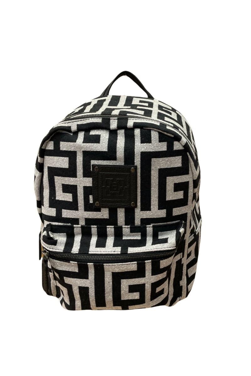 Midneto Gorgo Backpack, Μαύρο-Ασημί Χρώμα