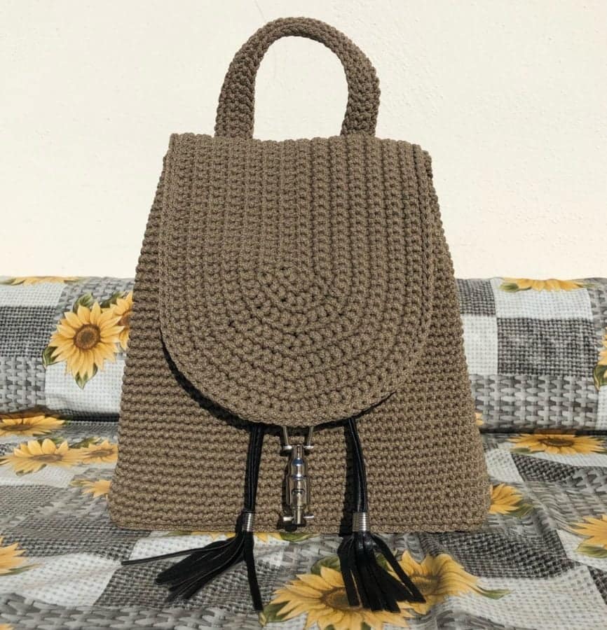 Τσάντα Πλάτης Helen, Μπέζ Πούρο