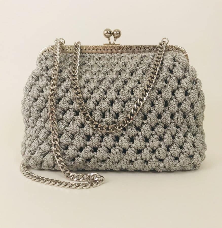 Shoulder Bag Themis Vintage, Γκρί Ανοιχτό Χρώμα