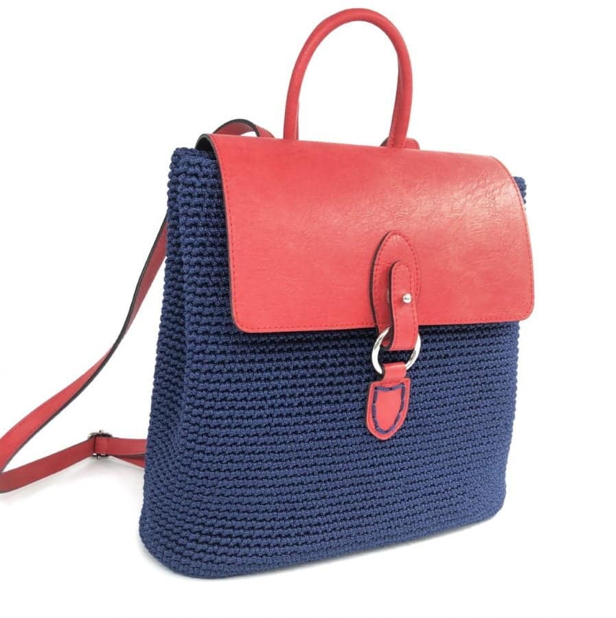 Backpack Berry, Vintage Κόκκινο-Μπλέ Χρώμα