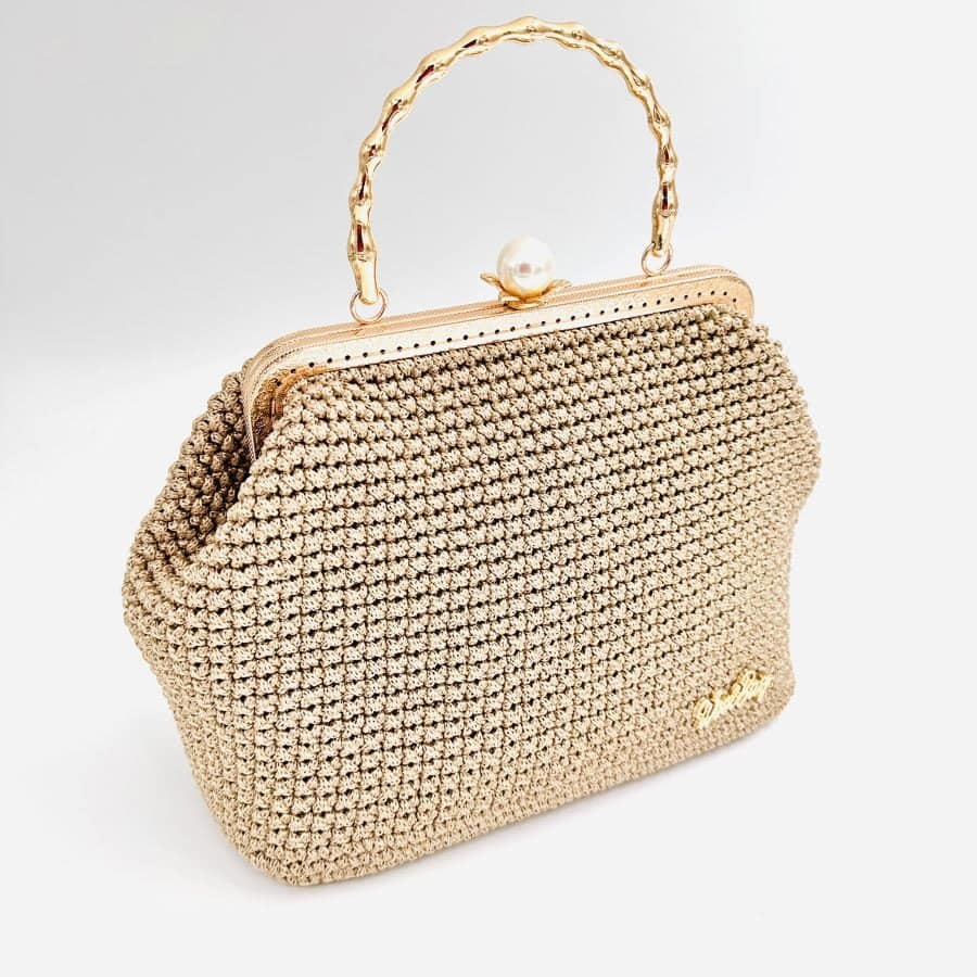 Handbag Perla Vintage - Χρυσό Μεταλιζέ Νήμα