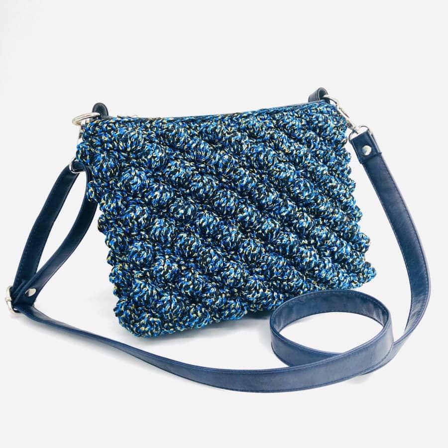 Shoulder Bag Zipper, Multicolor Μπλε