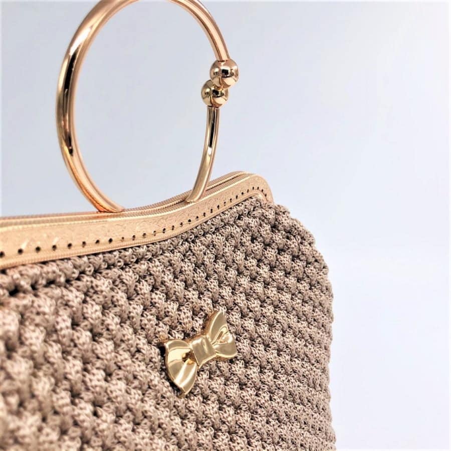 Handbag Alkistis Vintage, Χρώμα Μπεζ Summer - Image 3