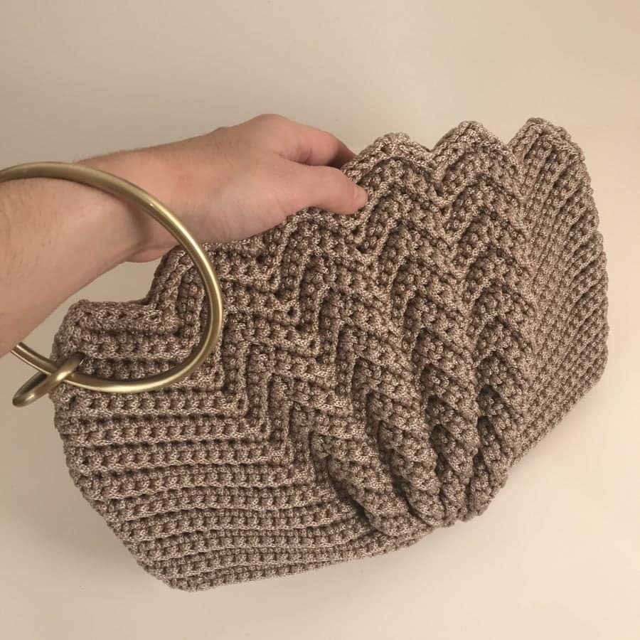 Hand Bag Wave Καρπού, Μπεζ Χρώμα