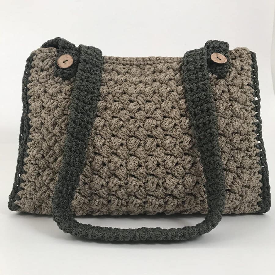 All Day Bag Penelope, Χρώμα Χακί και Μπέζ Πούρο