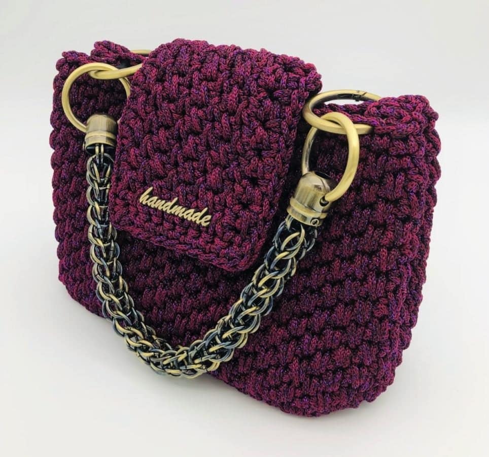 Τσαντάκι Καρπού Areti, Δαμασκινί Μεταλιζέ Χρώμα