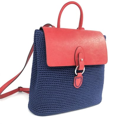 Backpack Berry, Vintage Κόκκινο-Μπλέ Χρώμα