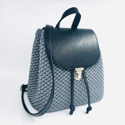 Τσάντα Πλάτης Julieta, Γκρί-Μάυρο Χρώμα